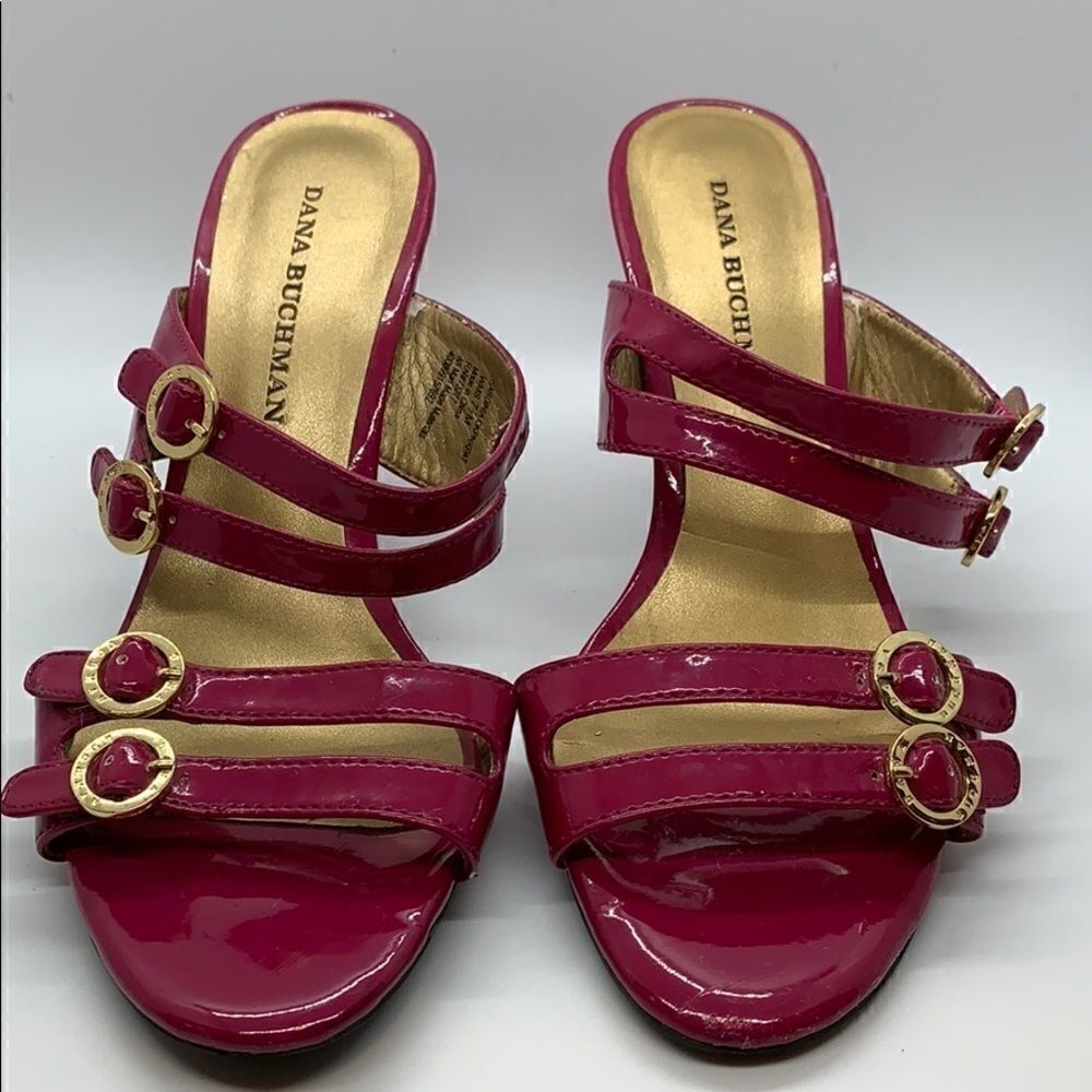 Dana Bachman pink straps slip on heels - Picture 2 of 8